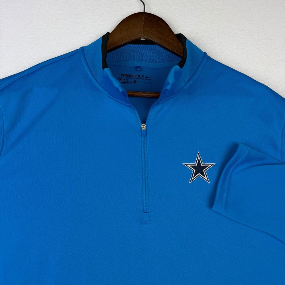 Nike Golf Dri-FIT Dallas Cowboys Quarter Zip Pullover XL Blue